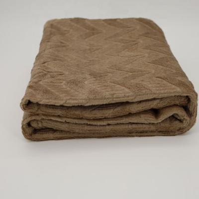 China Soft JMH Wholesale Price Polyester Flannel Embossed Blanket 8kg Throw Fleece Blankets Custom for sale