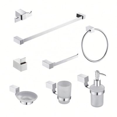 China Luxury Hotel PASSIONATE Project DIKALAN Chrome Fittings Bathroom Accessories Modern Sanitary Set for sale