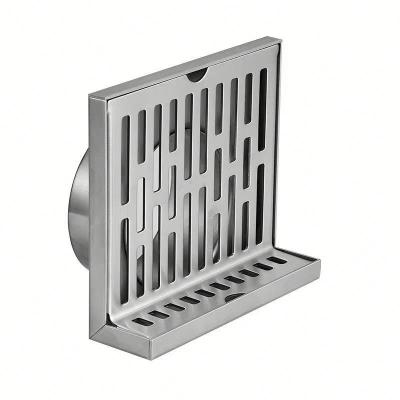 China DIKALAN Durable 304 Stainless Steel Horizontal Floor Drain 75 Walls 90 Degree Roof Side Drain L Shaped Floor Drain for sale