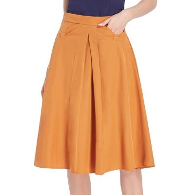 China BPE02111 BP Sustainable Swing Skirt With Pockets Solid Color Retro Vintage Pleated High Waist Skirts Women for sale