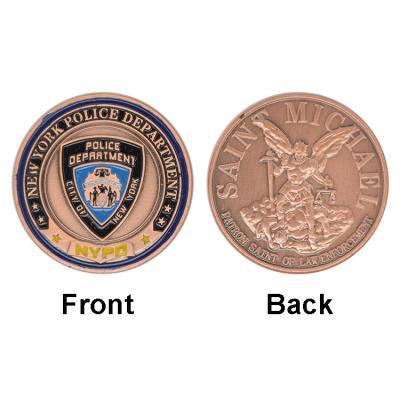 China Police Department Custom Guard Commemorative Stainless Steel Coins for sale