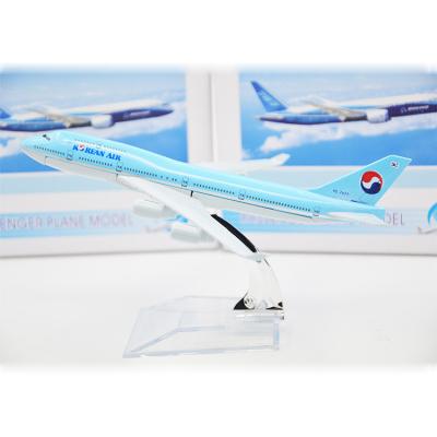 China Pas Azuurblauwe Vliegtuigen Modeluitrustingen Korean Air B747 150*150*100MM aan Te koop