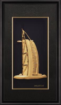 China Music Burj Al Arab Hotel frame home decoration gold foil crafts for sale