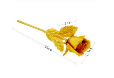 China Romantische Rose 24K tauchte in Goldknospen-rosafarbenes Valentinstag-Geschenk u. Geschenk ein zu verkaufen