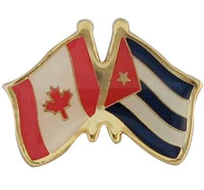 China Insignias de encargo del metal de la bandera de Canadá, insignia pulida con chorro de arena del perno de la bandera en venta