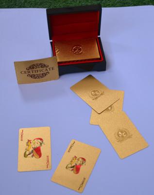 China DOUBLE sides 24K Pure Custom Playing Cards Add your logo on the Card for sale