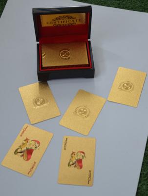 Chine CHOYEZ le logo fait sur commande argenté de marque de cartes de jeu de l'aluminium 24K AVEC 2 jokers à vendre