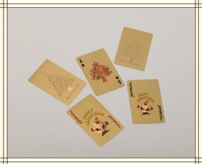 Chine Cartes de jeu faites sur commande d'or de cadeaux de jour de Noël AVEC les deux côtés à vendre