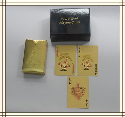 China 3D Christams Day Custom Gold Playing Cards gifts / business present With Gift Box for sale