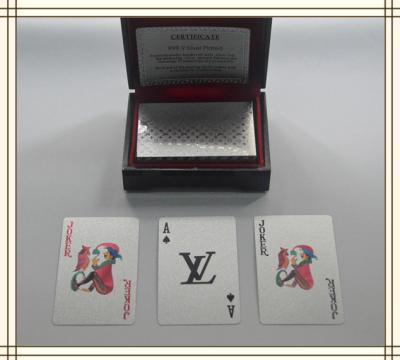 China Durable plastic LV Brand Custom Playing Cards with standard 52 cards for sale