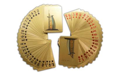 Cina Carte da gioco dell'oro di affari dell'hotel/gioco carte dell'oro con la scatola di plastica in vendita