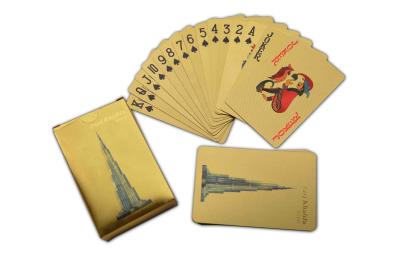 China High Performance 24k Gold Playing Cards Dubai Burj gold 999 Gold Foil Material for sale