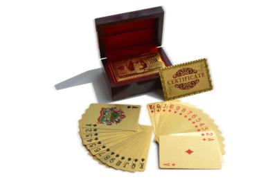 China Proof Gold Plated Playing Cards With USD 100 Logo For Home Decoration for sale