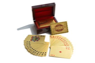 Chine cartes de jeu 135g/pc plaquées par or avec des cartes de visite professionnelle de visite de scintillement de conception de tour de Burj Dubaï en stock à vendre