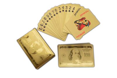 China Entertainment Card 24k Gold Playing Cards / Customized Playing Cards for sale