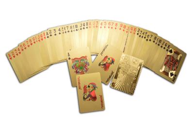 China 57cm × 87cm Gold Playing Cards Standard 52 Cards + 2 Jokers For Family Party for sale