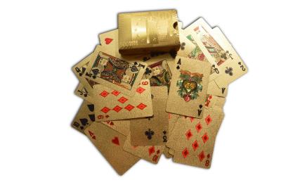 China Both Sides Gold Foil Material Gold Playing Cards Suitable For Party 0.3mm Thickness for sale