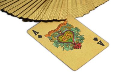 China 135g/pc One Deck 24k Gold Playing Cards With The Lord Of The Cards Logo for sale