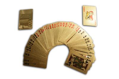 China Engrave Euro 500 Gold Plated Playing Cards Gold Foil +PET Material For Home Decoration for sale