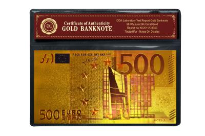 China Christmas Ornament Colorful 24K Gold Foil Banknote for sale