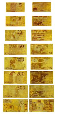 China 24 Karat Gold Foil Banknotes for sale