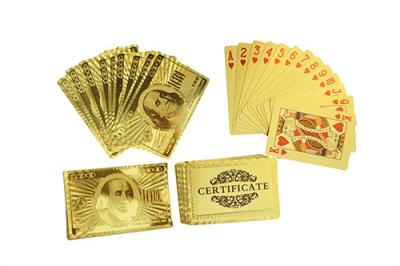 Cina Incida le carte da gioco placcate oro in vendita