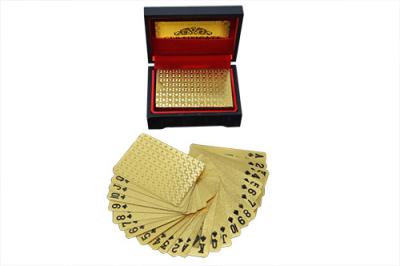 China Custom size 24K Gold foil Playing Cards Poker cards birthday gifts for sale