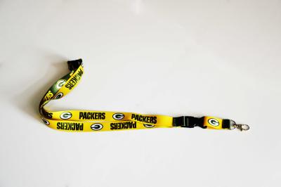 China Reversible Green Bay Packers Ribbon Lanyard for sale