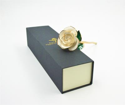 China Natural Gold Foil Rose Flower For Home Decoration , 30*6cm Real 24K Gold Plated Rose for sale