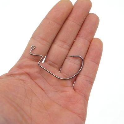 China Wholesale Belly Black Wide Elbow Hook Crank Crank Saltwater Saltwater Nickel Fishing Tackle High Carbon Steel Hooks For Fishing for sale