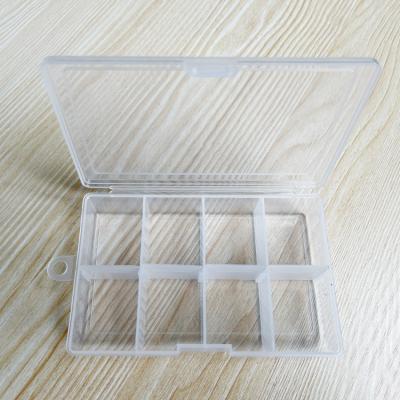 China Plastic 4 Compartment 8 Compartment Fishing Tackle Box , Plastic Transparent Container for sale