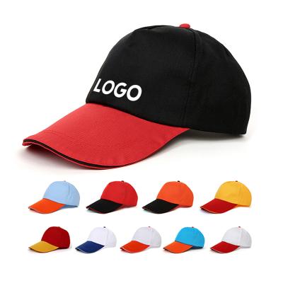 China Promotional Logo Cotton Velcro Baseball Cap Hat Man Woman Sports Caps Custom Embroidery Wholesale COMMON UNISEX for sale