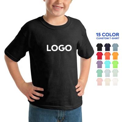 China 205 Grams Anti-Wrinkle Cotton Kid Wholesales Plain White O-Neck T-shirt 100% Short Sleeve Tops Kids Boys T Shirts for sale