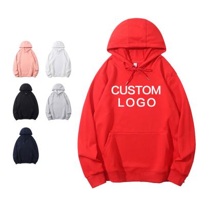 China Anti-wrinkle wholesale custom logo embroidered cotton pullover unisex hoodie and sweatshirts for sale