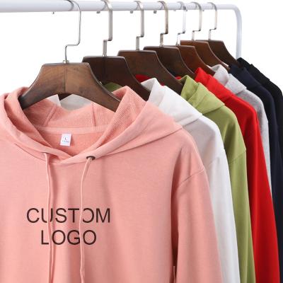 China Anti-wrinkle wholesale custom plain logo cotton O-neck sweatshirt unisex hoodie pullover hoodie for sale