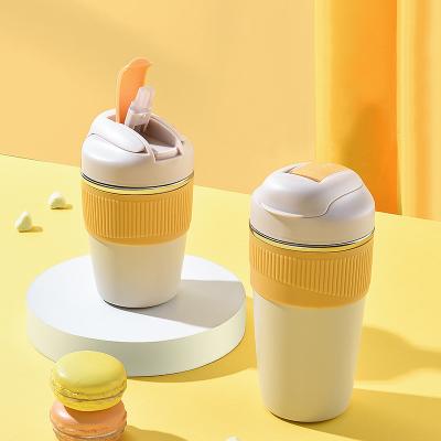 China 2021 Feiyou Viable Office Stainless Steel Wholesale Custom Reusable Coffee Cup With Plastic Lid for sale