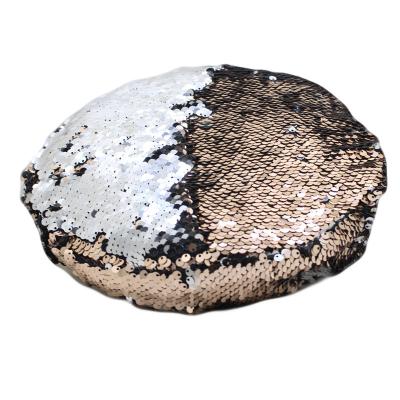 China Feiyou Custom Wholesale Women's Two Color Sequin Single Sequin Hat Character Retro Fashion Berets Painter Casual Hat for sale