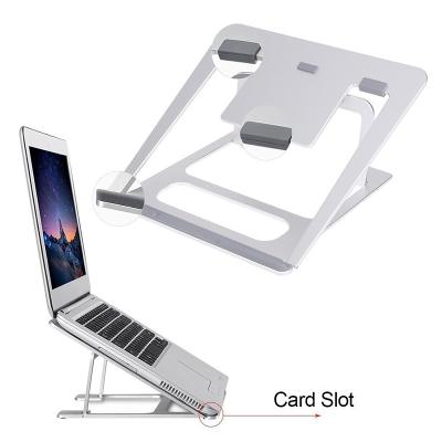 China Adjustable height& Roc Large Angle Soporte Laptop Portatil Ergonomic Laptop Stand Height Plegable Aluminum Foldable Riser Desk for sale