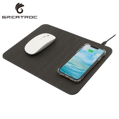 China Modern Big Roc High Quality Cork Mouse Pad With Fast Wireless Charger 15W Customizable Mouse Pad for sale