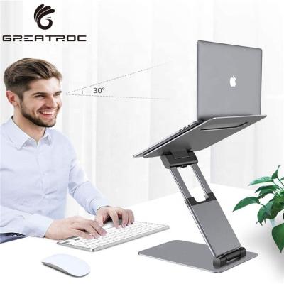 China size & Ergonomic Foldable Laptop Stand Big Roc Angle Soporte Laptop Stand Foldable Laptop Stand Adjustable Plegable Desk for sale