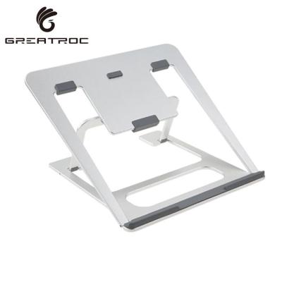 China Wholesale Price 6 Aluminum Angle Adjustable Large Roc Folding Notebook Stand Non Slip Adjustable Portable Laptop Stand for sale