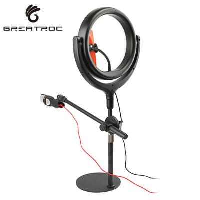 China Roc 3300-6000k Big Selfie Ring Light With Universal Portable Mobile Phone Holder Led Ring Light Stand 34.1*36.2*5.8cm for sale