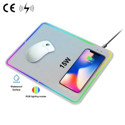 China Large Gaming Roc RGB Gaming Mouse Pad Mat - Led Non-Slip Rubber Mousepad Base, Computer Keyboard Soft Mouse Pad with Wireless Charger for sale