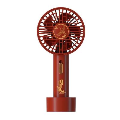 China China Portable Custom Battery Charging Cooling Portable Mini USB Hand Holder Rechargeable Fans With Led Lighting for sale