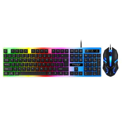 China For 2021 Laptop Amazon TF230 Backlight Gaming Office Work Laptop Keyboard Mouse Combo Sets for sale