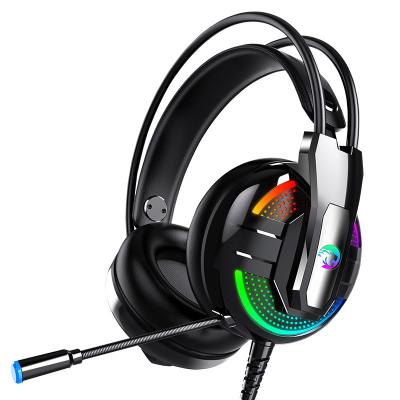 China Hot Sale A18 Gaming Headband Metal Earphone Heavy Base Artifact Computer Headset for sale