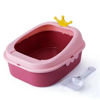 China Plastic Durable Using Low Cost Toilet Pet Supplies Cat Litter Box Easy To Clean Plastic 15 Viable Pink Green Blue PP, Plastic 0.82 for sale