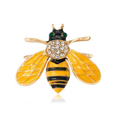 China Fashionable Manufacturer Wholesale Bee Animal Brooch, Brooch Magnetic Crystal Enamel Brooch for sale