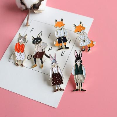 China Wholesale bulk coffee bean brooch animalcat rabbit fox brooch star hat shape accessories brooch pin for sale