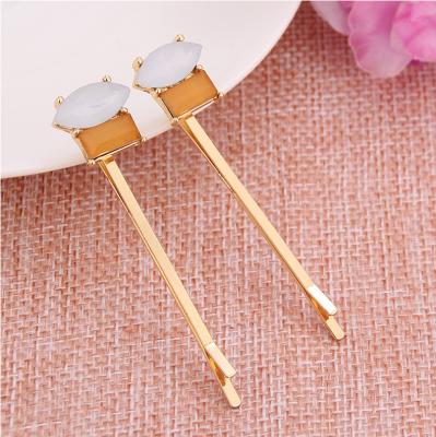 China Fashionable Girls Sweet Letter Hair Clips Women Crystal Rhinestone Hair Pins For Jewelry for sale